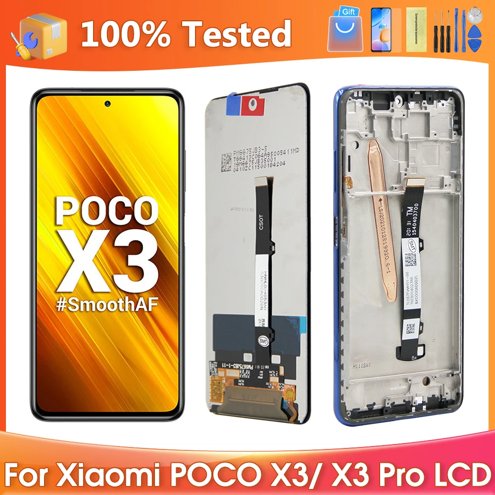Оригинальный дисплей 6,67 дюйма для Xiaomi Poco X3 MZB07Z0IN, ЖК-дисплей с сенсорным экраном, дигитайзер в сборе, детали для Poco X3 NFC, ЖК-экран
Оригинальный дисплей 6,67 дюйма для Xiaomi Poco X3 MZB07Z0IN, ЖК-дисплей с сенсорным экраном, дигитайзер в сборе, детали для Poco X3 NFC, ЖК-экран