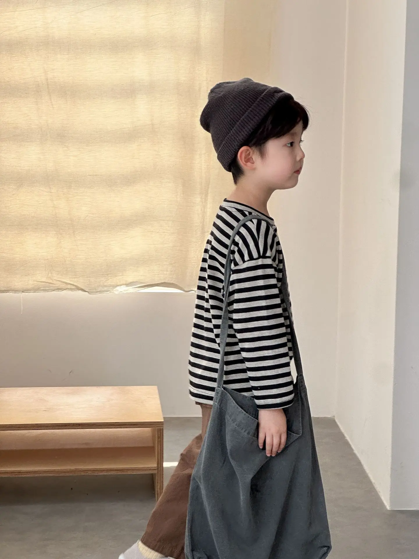 2025 Autumn New Children Long Sleeve T Shirts Cotton Girls Loose Striped Bottoming Shirt Boys Versatile Casual Tops Kids Clothes 27 S314c75f804584b8da0b7bc40e96ce653s
