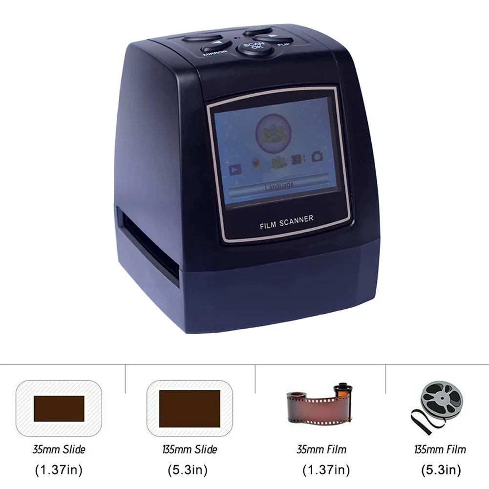 Film Scanner Protable Negative 35/135mm Slide Film Converter Photo Digital Image Viewer With 2.4" LCD Build-in Editing Software
Film Scanner Protable Negative 35/135mm Slide Film Converter Photo Digital Image Viewer With 2.4" LCD Build-in Editing Software