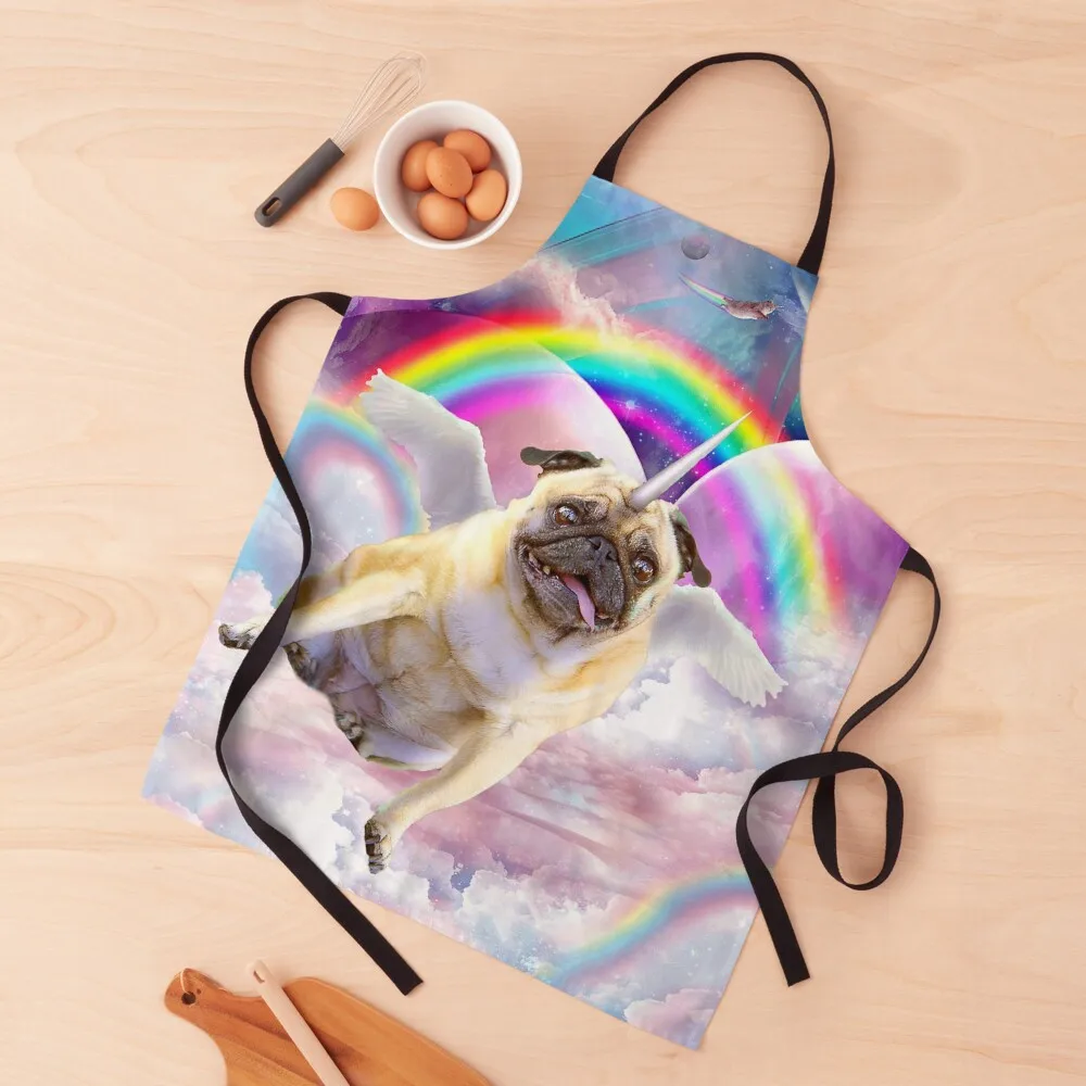 

Pug Unicorn - Cute Pugicorn Apron painting innovative kitchen and home items Women's Dresses Kitchen Tools Accessories Apron