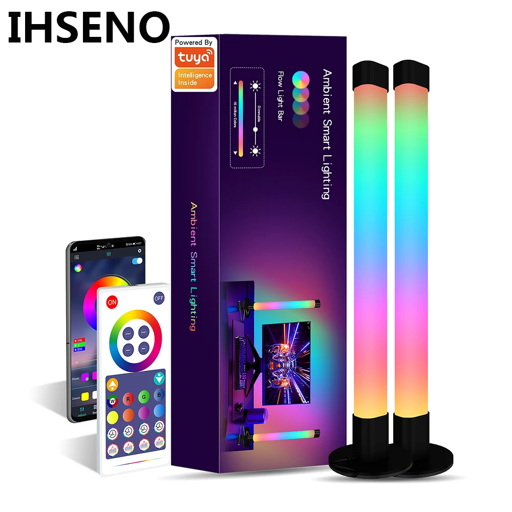 IHSENO Smart LED Light Bars Night Light with Tuya Wifi Control Music Rhythm Lights Backlight for Gaming TV Room Decoration Lamp
IHSENO Smart LED Light Bars Night Light with Tuya Wifi Control Music Rhythm Lights Backlight for Gaming TV Room Decoration Lamp