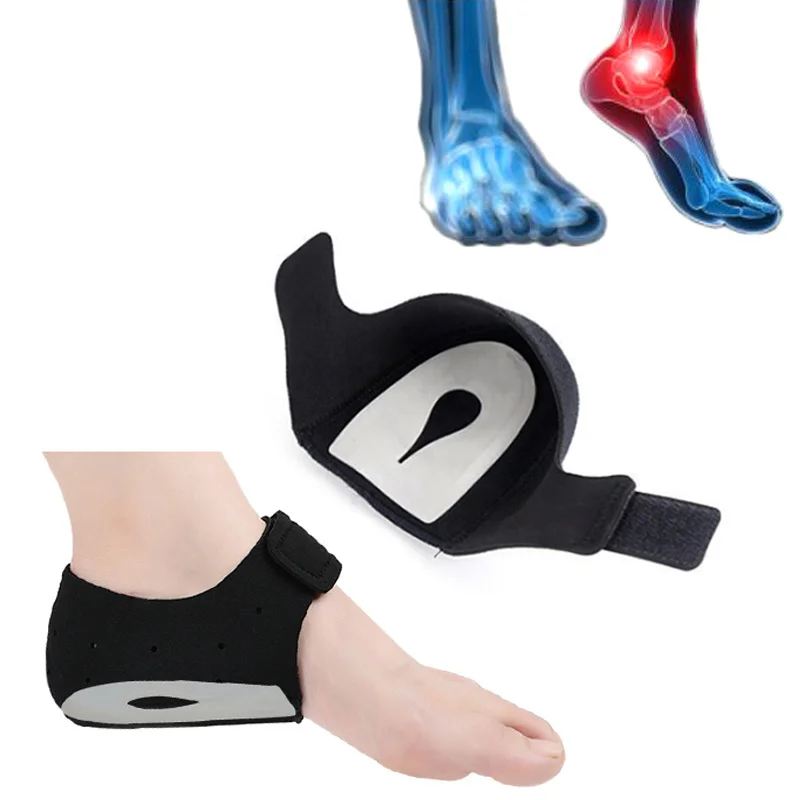 

Silicone Heel Protector for Plantar Fasciitis Spurs Shock Absorption Shoe Pads U Cup Half-yard Socks Sleeve Pain Relief Insoles