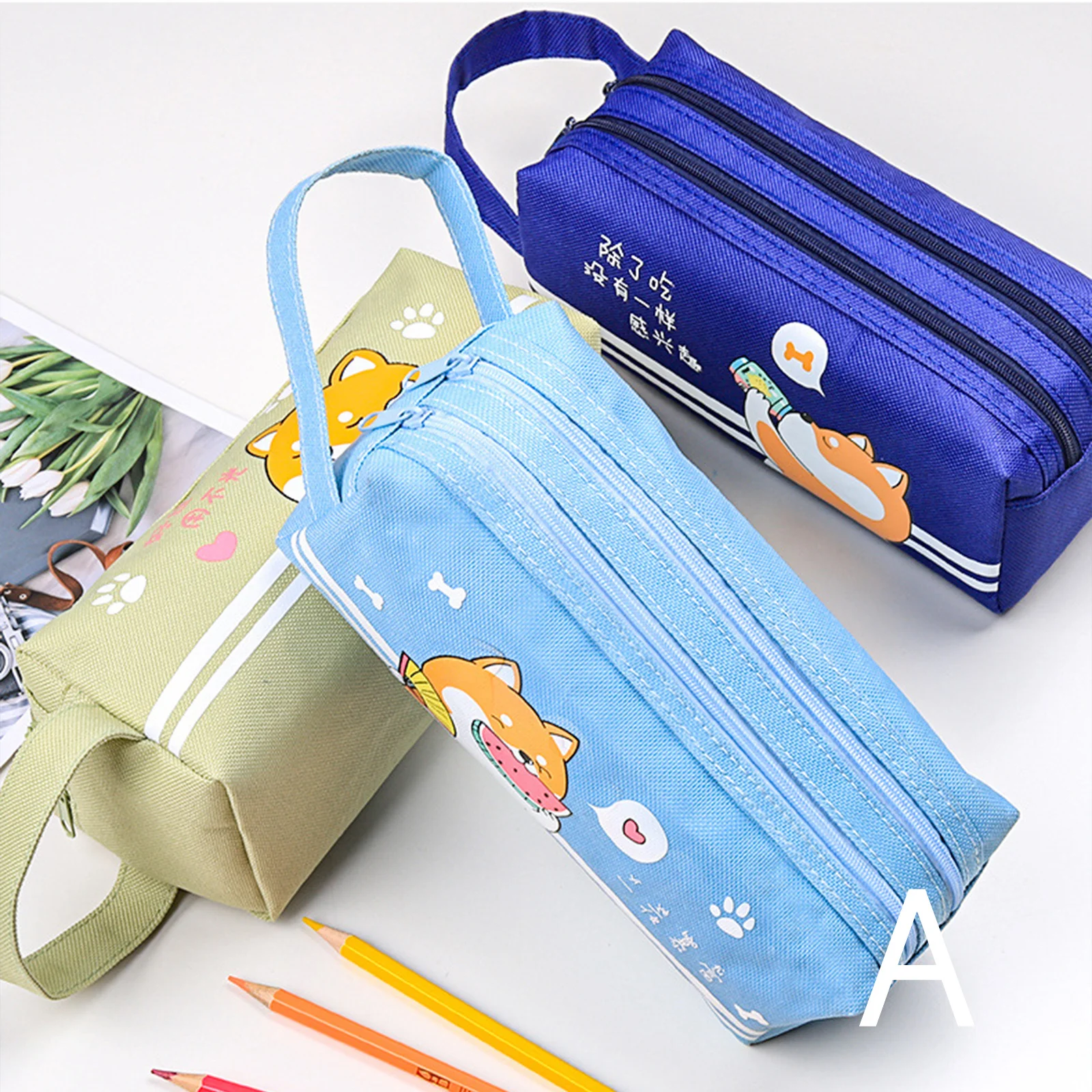 Карандаш с милым рисунком собаки, вместительная сумка для ручек, Настольный органайзер для канцелярских принадлежностей, милый чехол для хранения, школьные и офисные принадлежности
Карандаш с милым рисунком собаки, вместительная сумка для ручек, Настольный органайзер для канцелярских принадлежностей, милый чехол для хранения, школьные и офисные принадлежности