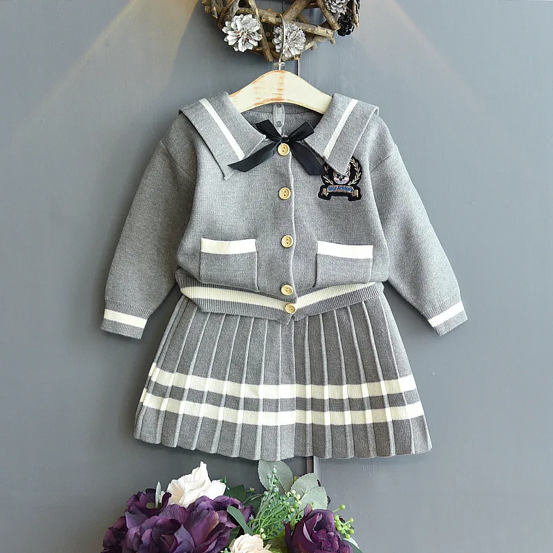 Autumn Girls Sets Children'S Clothing 2023 College Style Baby Girl Knitted Cardigan + Pleated Skirt 2pcs Students Outfits 2-7Y
Autumn Girls Sets Children'S Clothing 2023 College Style Baby Girl Knitted Cardigan + Pleated Skirt 2pcs Students Outfits 2-7Y