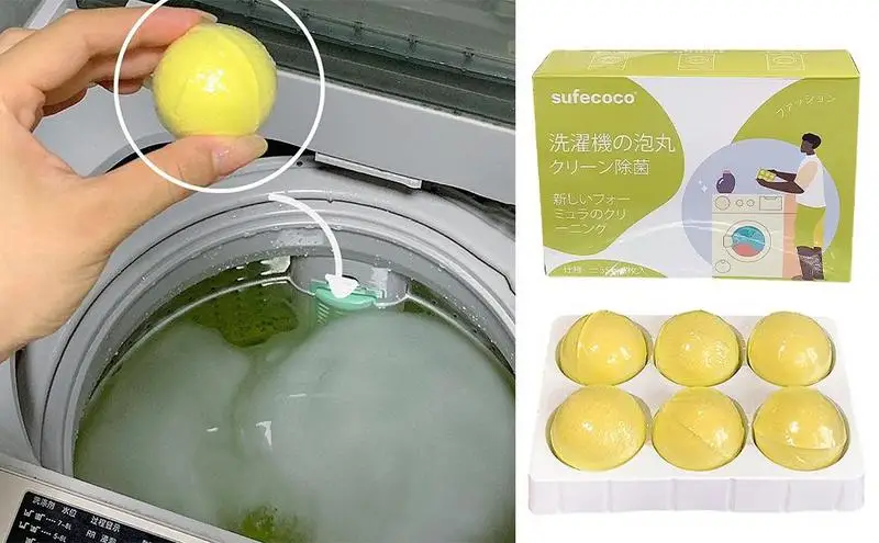 

Washing Machine Cleaner Tablets Large Foaming Deodorant Cleaning Agent Pills Balls Powerful Formula Washer Cleaner Descaler