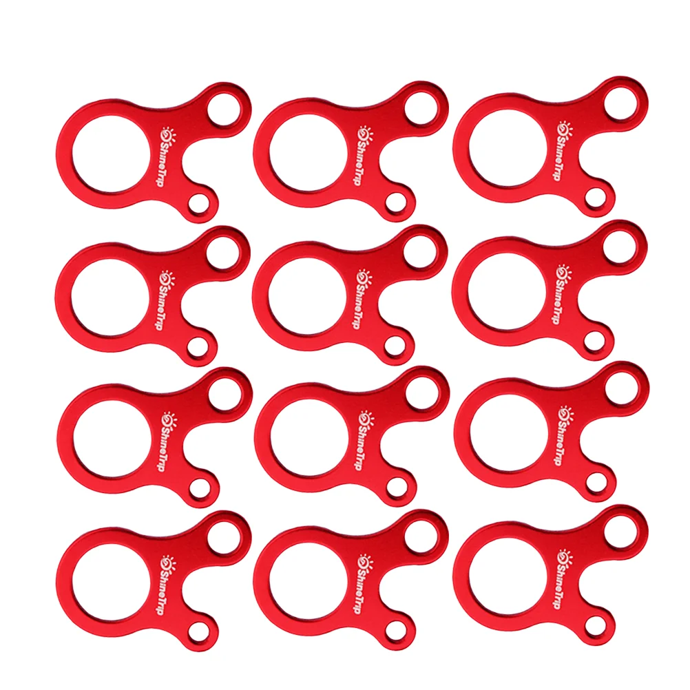 

12 Pcs Outdoor Secrional Camping Supplies Rope Adjusters Non-slip Anti Rust Tent Fastener Wind Buckle Cord Buckles