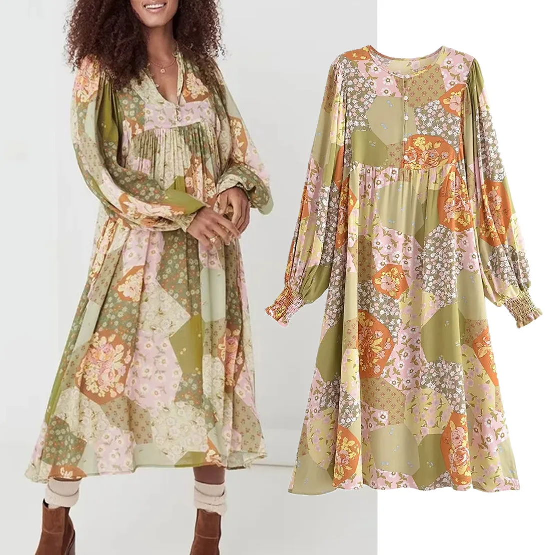 Jenny&Dave Bohemian Style Vintage Floral Print O-neck Loose Dress Rayon Cotton Casual Holiday Dress Women
Jenny&Dave Bohemian Style Vintage Floral Print O-neck Loose Dress Rayon Cotton Casual Holiday Dress Women