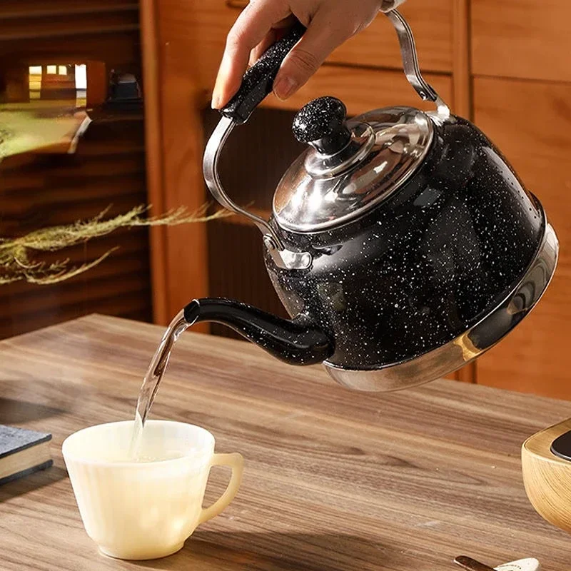 

Чайник из нержавеющей стали для газовых плит, портативный чайник, свисток, чайники для кипячения воды