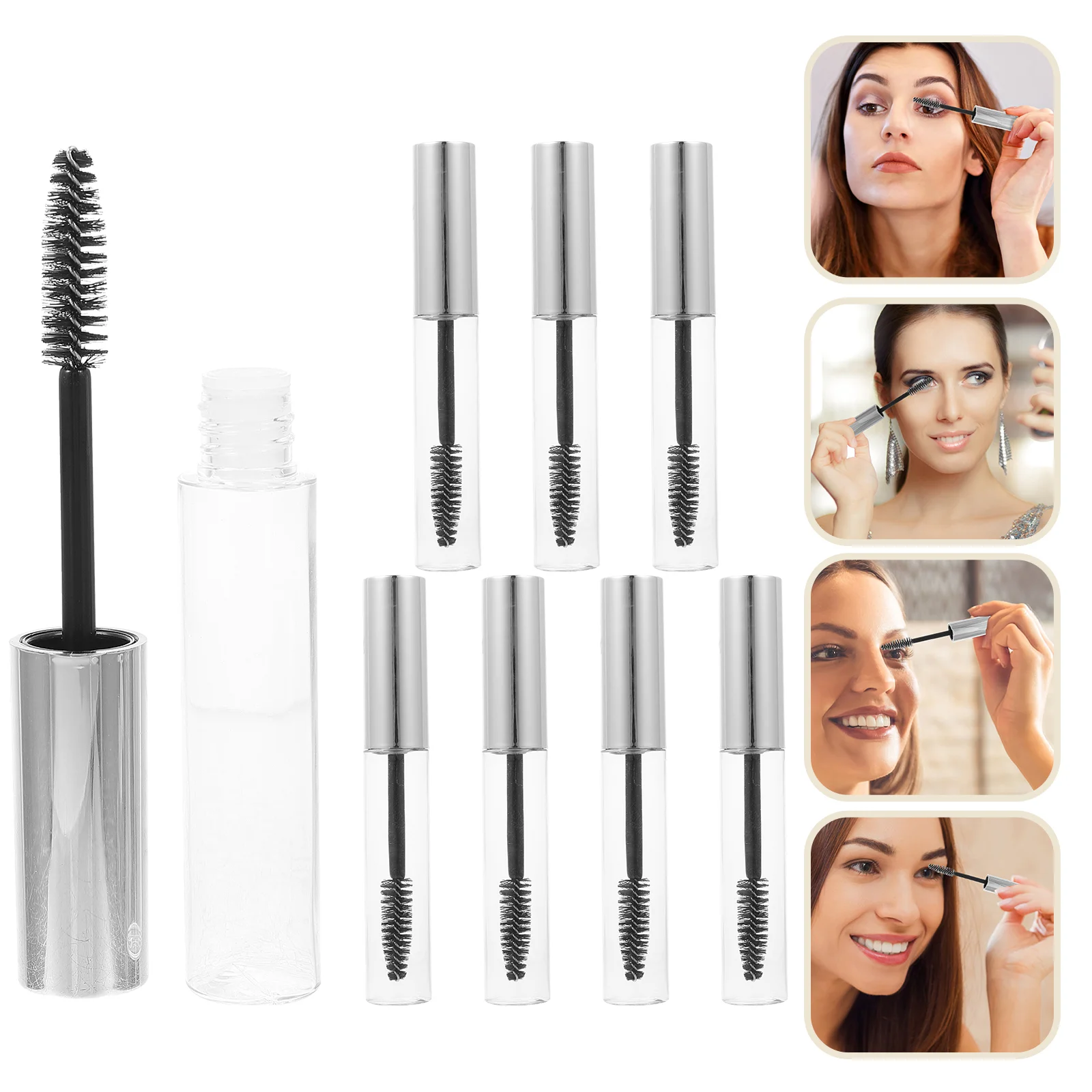 

8 Pcs Mascara Empty Tube Tubes Dispenser Plastic Containers Lash Bottle Pp Eyelash Cream Miss