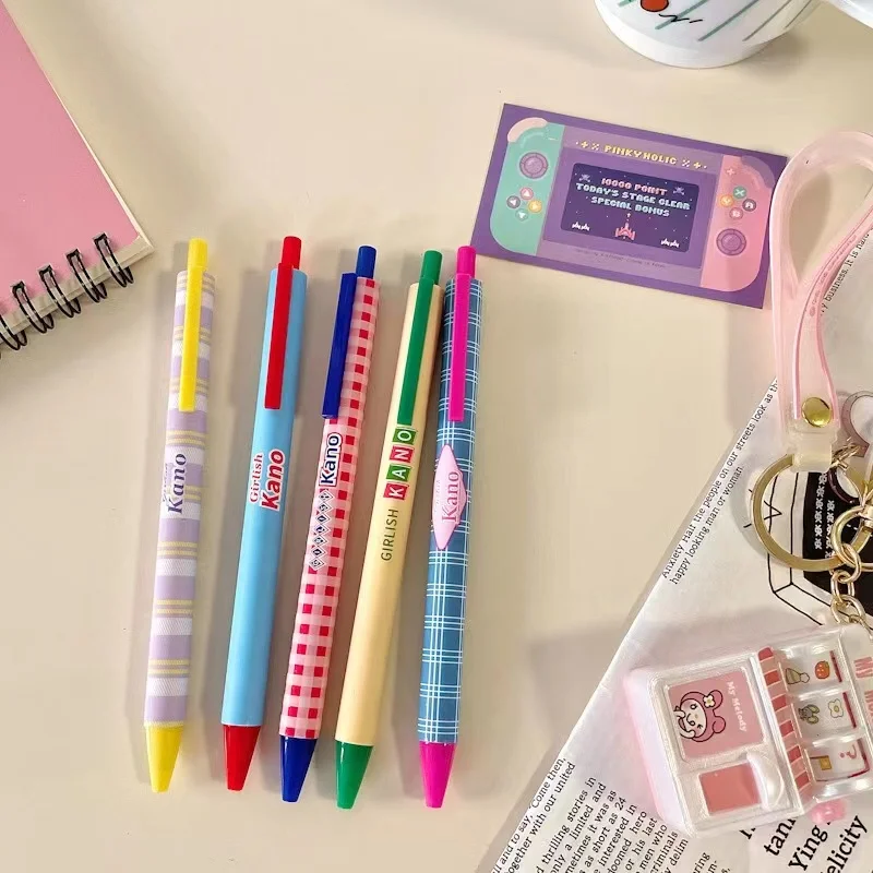 New Arrival 5pcs/lot Kawaii 0.5mm American Retro Black push type Ink Pen Signature Pen gel pen Student School Office Stationery
New Arrival 5pcs/lot Kawaii 0.5mm American Retro Black push type Ink Pen Signature Pen gel pen Student School Office Stationery