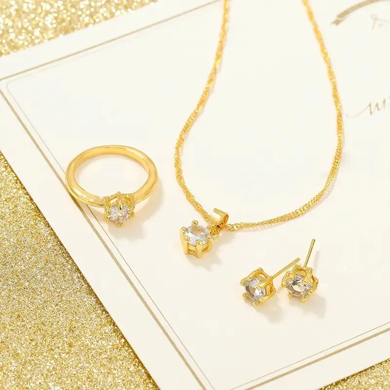 4PCS Set Gold-Color Simple Jewelry Set Of Ring Earrings And Pendant Necklace For Women Elegance Exquisite Jewelry Set 5 Mallzona S315bfecc916e45059e7c7fff40ead331R 4PCS Set Gold-Color Simple Jewelry Set Of Ring Earrings And Pendant Necklace For Women Elegance Exquisite Jewelry Set Mallzona