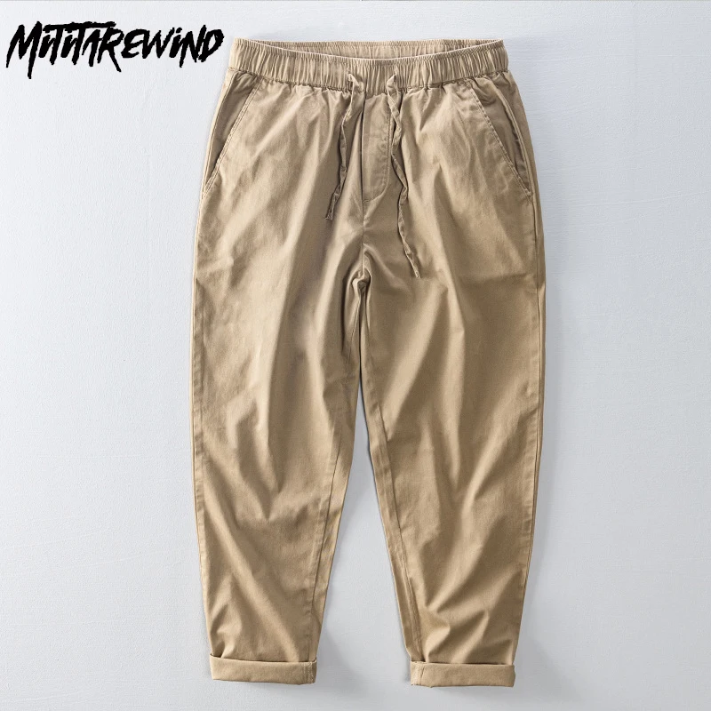 Casual Cargo Pants Men Fashion Streetwear Loose Pant Drawstring Elastic Waist Straight Ankle-length Pants Japanese Khaki Pants
Casual Cargo Pants Men Fashion Streetwear Loose Pant Drawstring Elastic Waist Straight Ankle-length Pants Japanese Khaki Pants