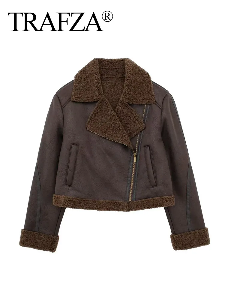 TRAFZA 2023 Trendy Woman's Winter Fashion Jackets Solid Turn-Down Collar Long Sleeves Pockets Zipper Autumn Thick Coats Woman
TRAFZA 2023 Trendy Woman's Winter Fashion Jackets Solid Turn-Down Collar Long Sleeves Pockets Zipper Autumn Thick Coats Woman