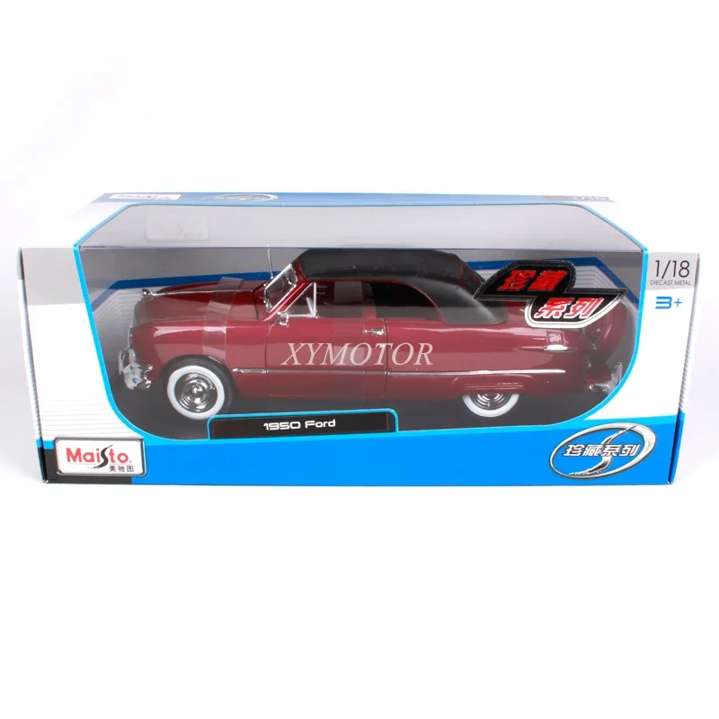 

Maisto 1/18 For Ford Custom 1950 Diecast Model Car Kids Toys Hobby Display Collection Ornaments Wine red/Coffee Birthday Gifts