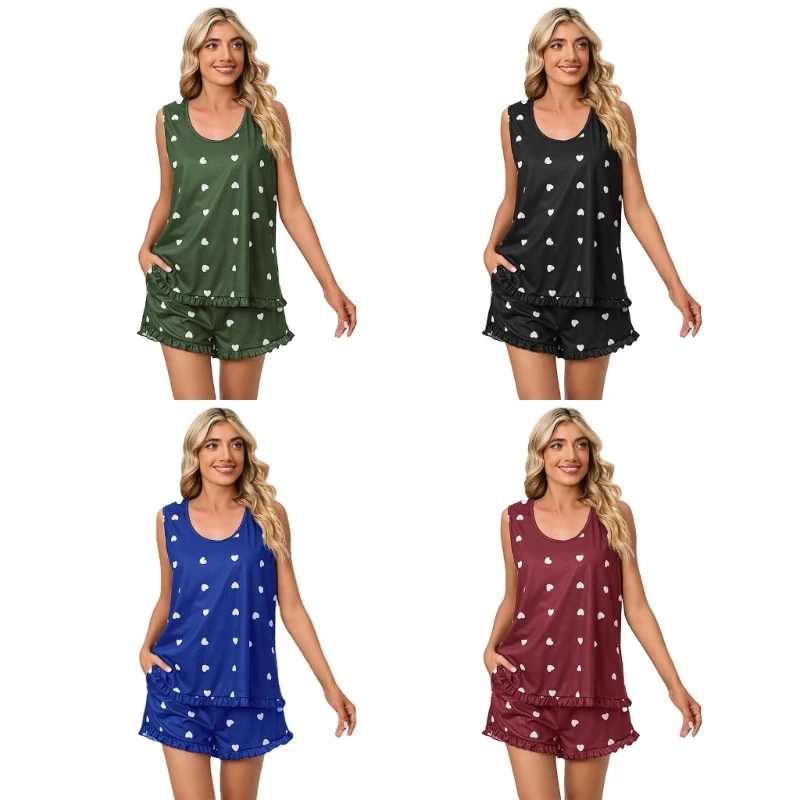 Womens Silk Satins Pajamas Set, Ladies Sleeveless Sleepwear Short Pants Pj Set
Womens Silk Satins Pajamas Set, Ladies Sleeveless Sleepwear Short Pants Pj Set