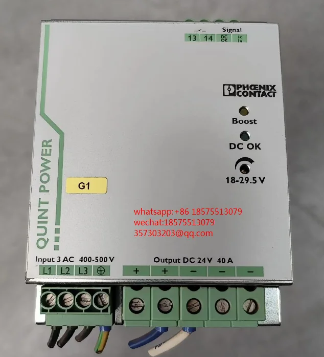 

For Phoenix Contact 2866802 Switching Power Supply QUINT-PS/3AC/24DC/40 2866802 3AC 400-500V DC 24V 40A, 1 Piece