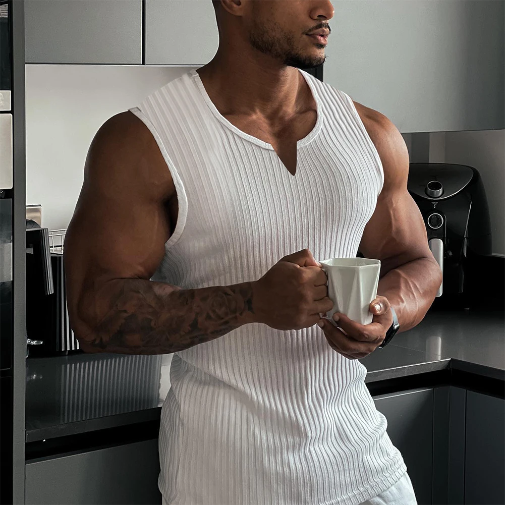 Men's Knitted Muscle Tank Tops Vests T-shirt Basic Solid Color Sleeveless Gym Bodybuilding Stretchy Workout Vest Tanks Clothing
Men's Knitted Muscle Tank Tops Vests T-shirt Basic Solid Color Sleeveless Gym Bodybuilding Stretchy Workout Vest Tanks Clothing