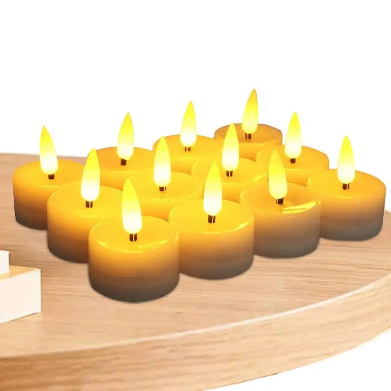 

Светодиодный чайные ОГНИ, беспламенная свеча, беспламенные Свечи, 12 шт., электронные свечи без риска, Чайные свечи для предложения, вечерние