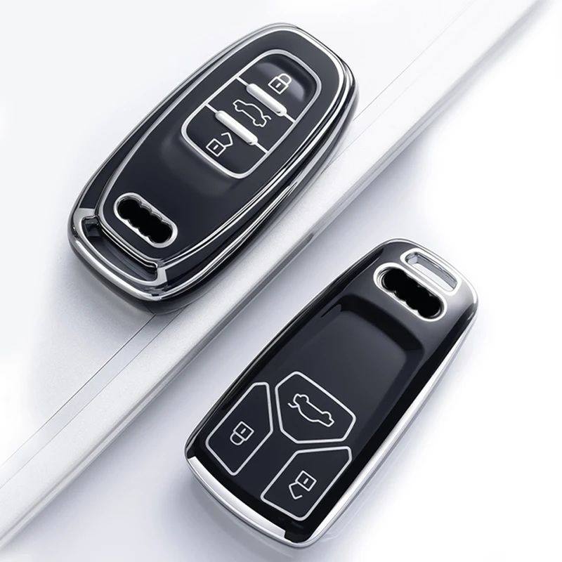 TPU Car Key Case Cover Shell Fob For Audi A1 A3 8P 8L A4 A5 B6 B7 A6 A7 C5 C6 4F Q3 Q5 Q7 Q8 TT S3 S4 S6 RS Car Accessories 
TPU Car Key Case Cover Shell Fob For Audi A1 A3 8P 8L A4 A5 B6 B7 A6 A7 C5 C6 4F Q3 Q5 Q7 Q8 TT S3 S4 S6 RS Car Accessories