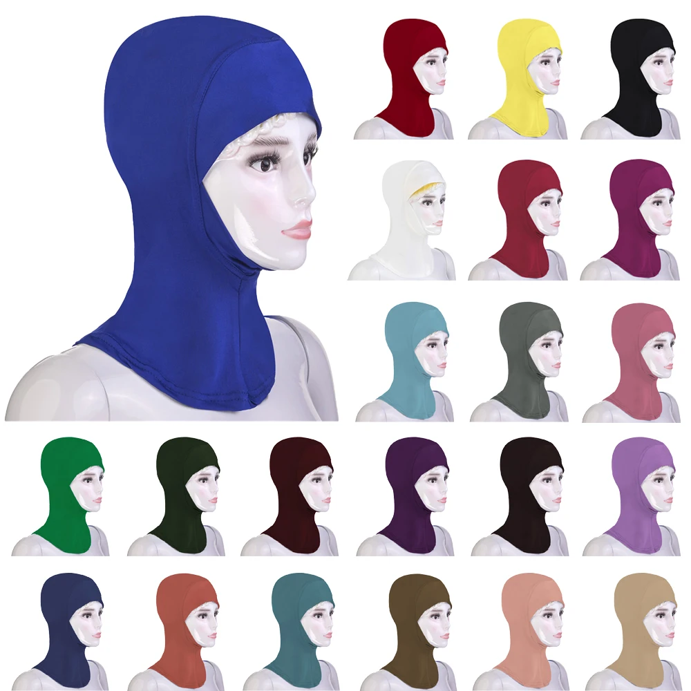 

Inner Cap Hijab Muslim Women Underscarf Head Neck Cover Hair Loss Scarf Wrap Islamic Hijabs Bonnet Hat Turban Headscarf Wrap New