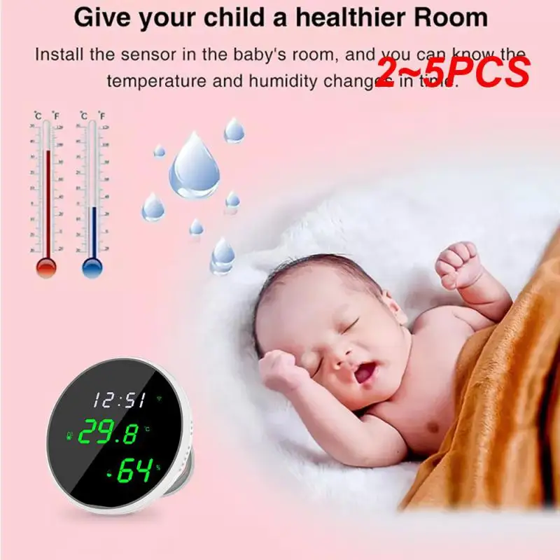 2~5PCS Tuya Smart Temperature And Humidity Sensor WiFi Indoor Hygrometer Thermometer LCD Display Backlight Support Alexa
2~5PCS Tuya Smart Temperature And Humidity Sensor WiFi Indoor Hygrometer Thermometer LCD Display Backlight Support Alexa
