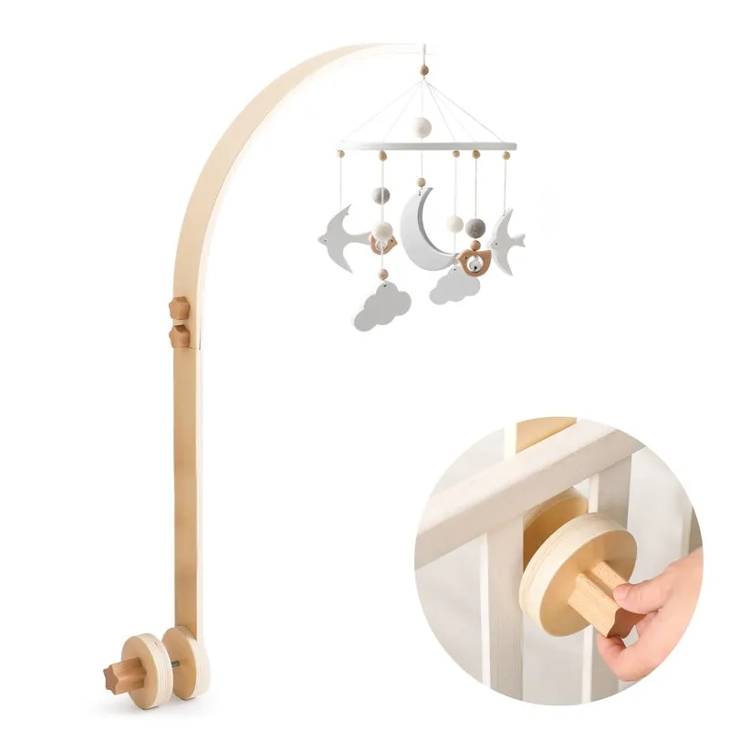 Baby Wooden Mobile Rattles Toys Bell Set 0-12 Months Newborn Crib Bed Bell Musical Toddler Rattles for Cots Kids Gift for Baby
Baby Wooden Mobile Rattles Toys Bell Set 0-12 Months Newborn Crib Bed Bell Musical Toddler Rattles for Cots Kids Gift for Baby
