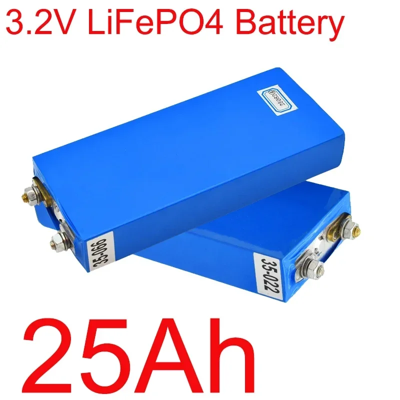 

NEW 3.2V 25Ah LiFePO4 Battery Cell 25000mAh Lithium Iron Phosphate Deep Cycles For Diy 12V 24V 36V 48V Solar Energy UPS Power