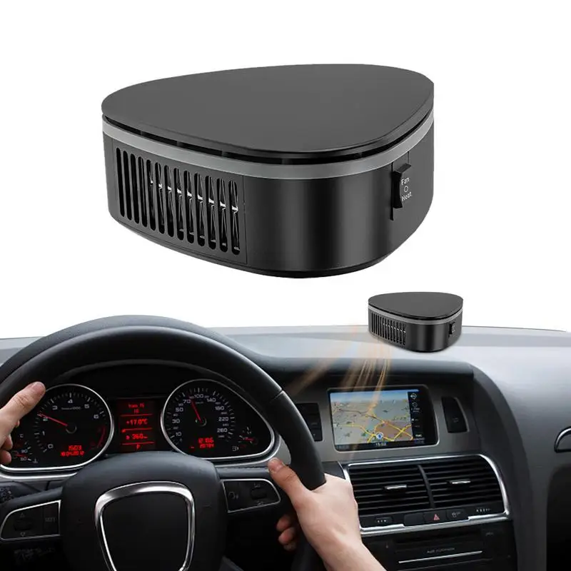 

Car Windshield Heater Triangular Defroster Defogger Fan With Plug In Lighter Car Interior Accessories For RV Mini Van Sportscar