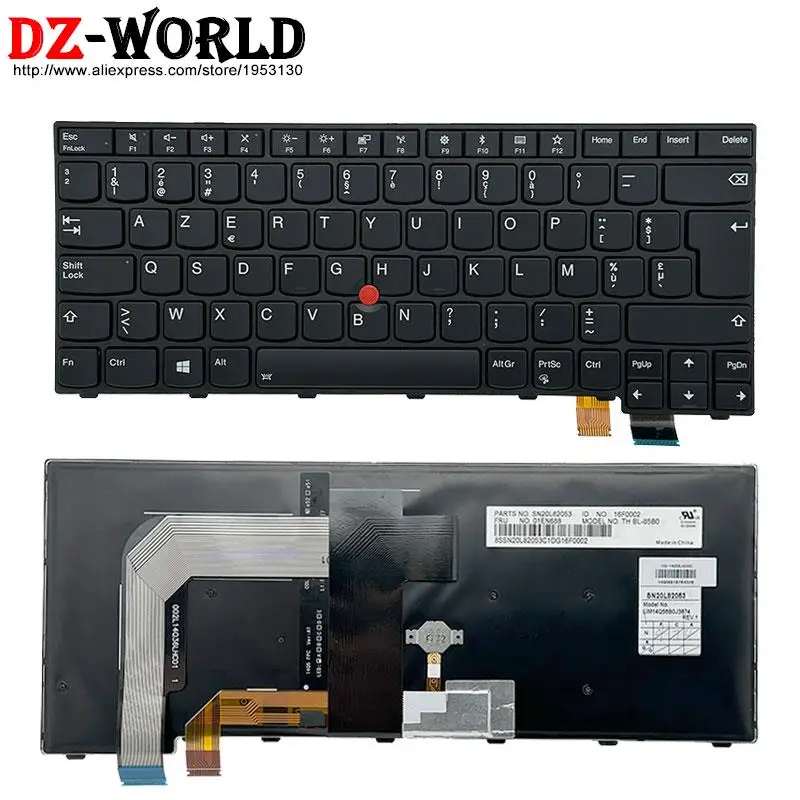 Azerty BE Бельгийская клавиатура с подсветкой для ноутбука Lenovo Thinkpad 13 Gen2 S2 2nd T470s T460s 01EN729 01EN688
Azerty BE Бельгийская клавиатура с подсветкой для ноутбука Lenovo Thinkpad 13 Gen2 S2 2nd T470s T460s 01EN729 01EN688