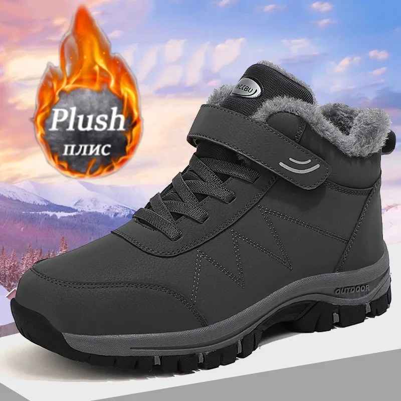 Men Boots Winter Plush Leather Couple Sneakers Large Size Outdoor Warm Boots Casual Hiking Shoes Lace Up Hiking Boots Zapatos
Men Boots Winter Plush Leather Couple Sneakers Large Size Outdoor Warm Boots Casual Hiking Shoes Lace Up Hiking Boots Zapatos