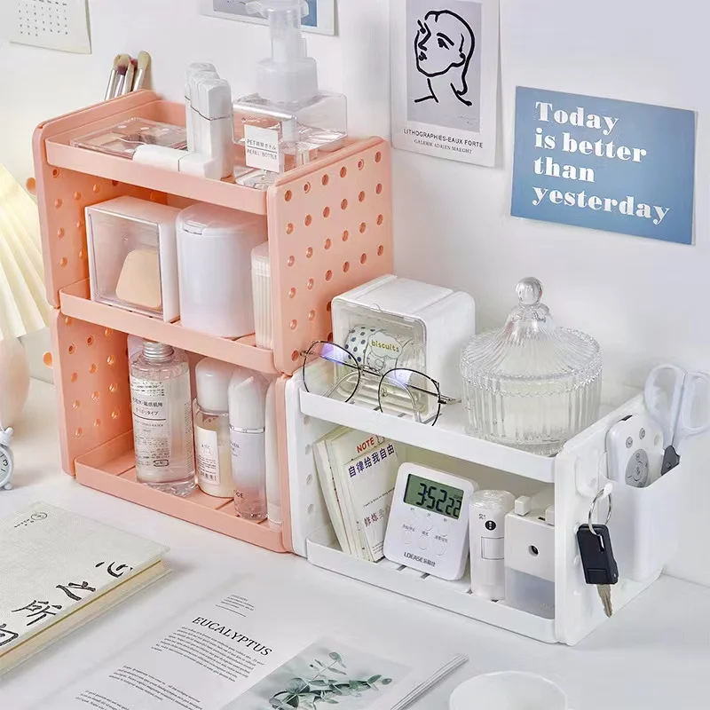 Desktop double Cosmetic Brush Pencil storage rack Korean Stationery Organizer Rack Hooks Pen Holder School Office Storage shelf
Desktop double Cosmetic Brush Pencil storage rack Korean Stationery Organizer Rack Hooks Pen Holder School Office Storage shelf