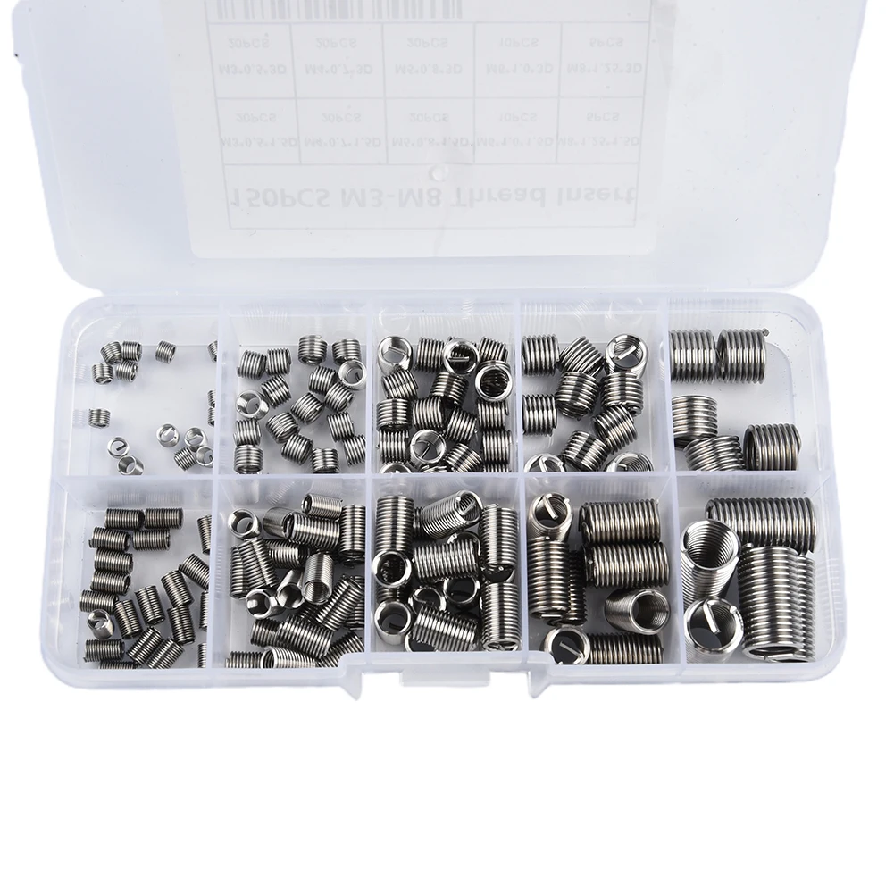 

Threaded Inserts Improve Connection Strength and Service Life with Threaded Inserts Repair Kit M3 M8 (150 Pcs)