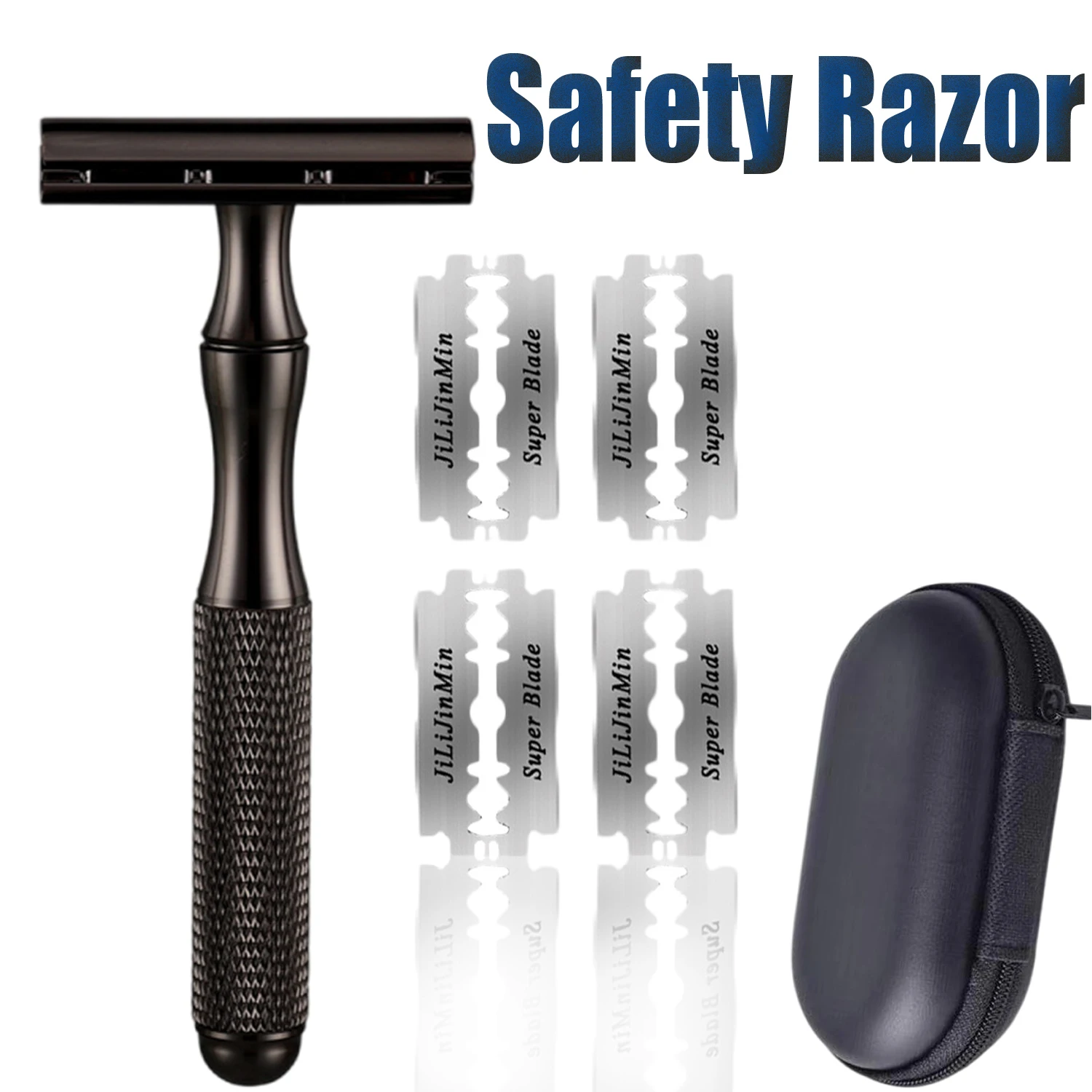 

Razor,Classic Safety Shaver with 20 Blades,Double Edge Razors Manual Shaving Hair Removal for Men Women Beard,Leg,Chest Hair