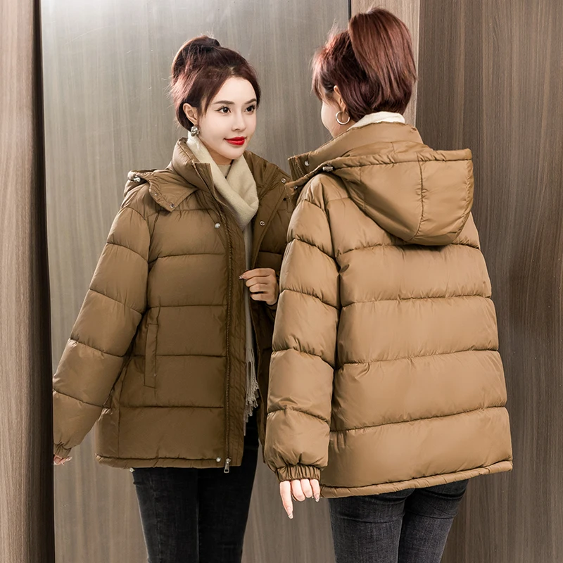 New Down Cotton Coat Hooded Thickened Short Loose Style Fashion Versatile Couple Bread Gowns Ins Fashion
New Down Cotton Coat Hooded Thickened Short Loose Style Fashion Versatile Couple Bread Gowns Ins Fashion