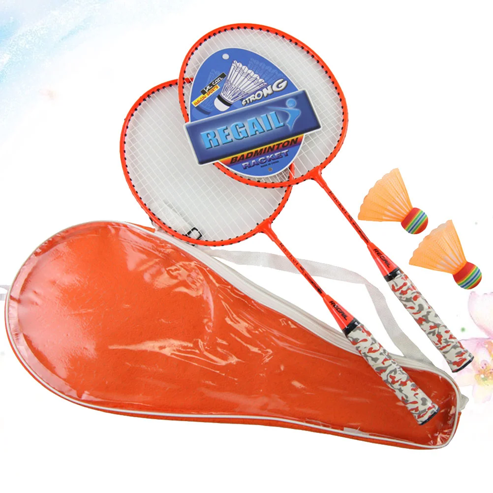 

Badminton Racket Kids Badminton Set with 2 Rackets Racquet Play Game Beach Toys Outdoor Sports Supplies Beginner Training with