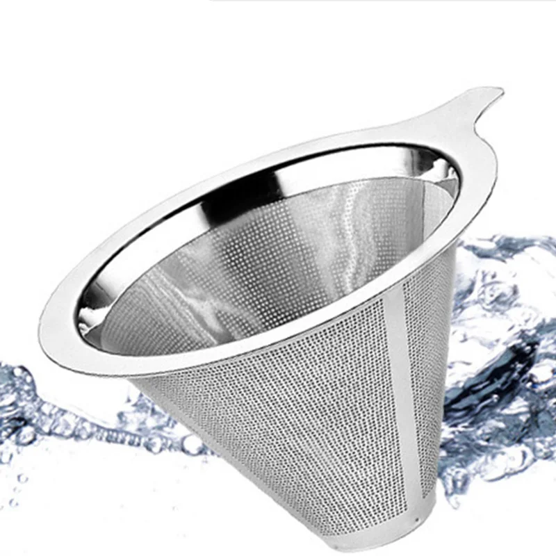 Pour Over Coffee Filter Stainless Steel Reusable Coffee Dripper Coffee Holder Cone Funnel Basket Mesh Strainer
Pour Over Coffee Filter Stainless Steel Reusable Coffee Dripper Coffee Holder Cone Funnel Basket Mesh Strainer