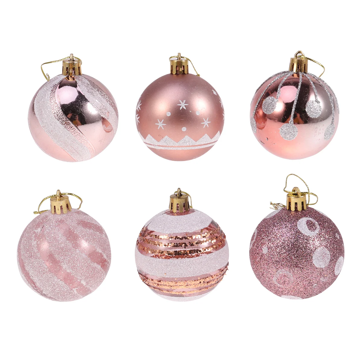 6cm Christmas Balls Hanging Decoration Christmas Tree Ornaments for Party Prom Rose Gold Pattern for DIY Christmas Party
6cm Christmas Balls Hanging Decoration Christmas Tree Ornaments for Party Prom Rose Gold Pattern for DIY Christmas Party