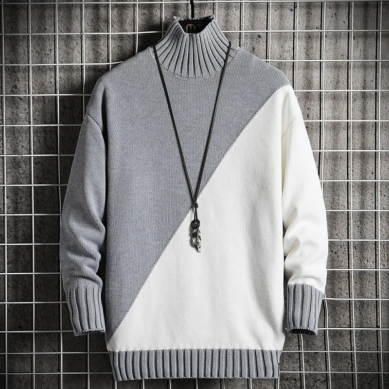 2024 New Warm Casual Sweater Men's Patchwork Fashion Trend Autumn Winter Half Turtleneck Knit Wear High Quality Tops Drop Ship
2024 New Warm Casual Sweater Men's Patchwork Fashion Trend Autumn Winter Half Turtleneck Knit Wear High Quality Tops Drop Ship