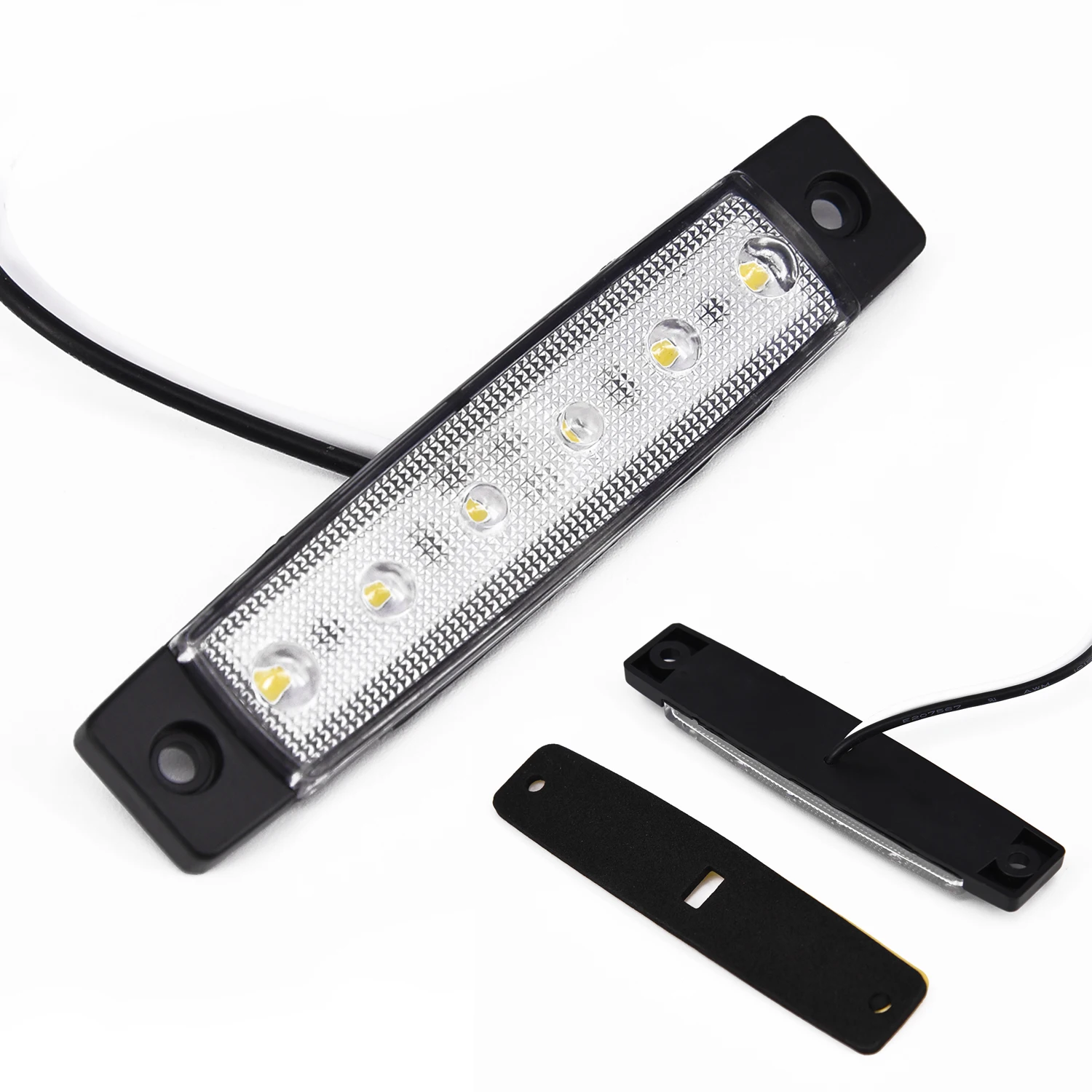 White 12V 6 LED Side Marker Light For Trailer Truck Boat BUS Indicator RV Lamp XH-6LED Edge Light Side Marker Indicator Light
White 12V 6 LED Side Marker Light For Trailer Truck Boat BUS Indicator RV Lamp XH-6LED Edge Light Side Marker Indicator Light