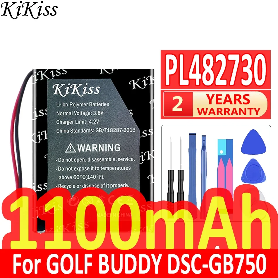 

1100mAh KiKiss Powerful Battery PL482730 For GOLF for BUDDY DSC-GB750 DSC-GB900 Voice2 Voice 2 GPS Rangefinder Plus VS4 YK372731