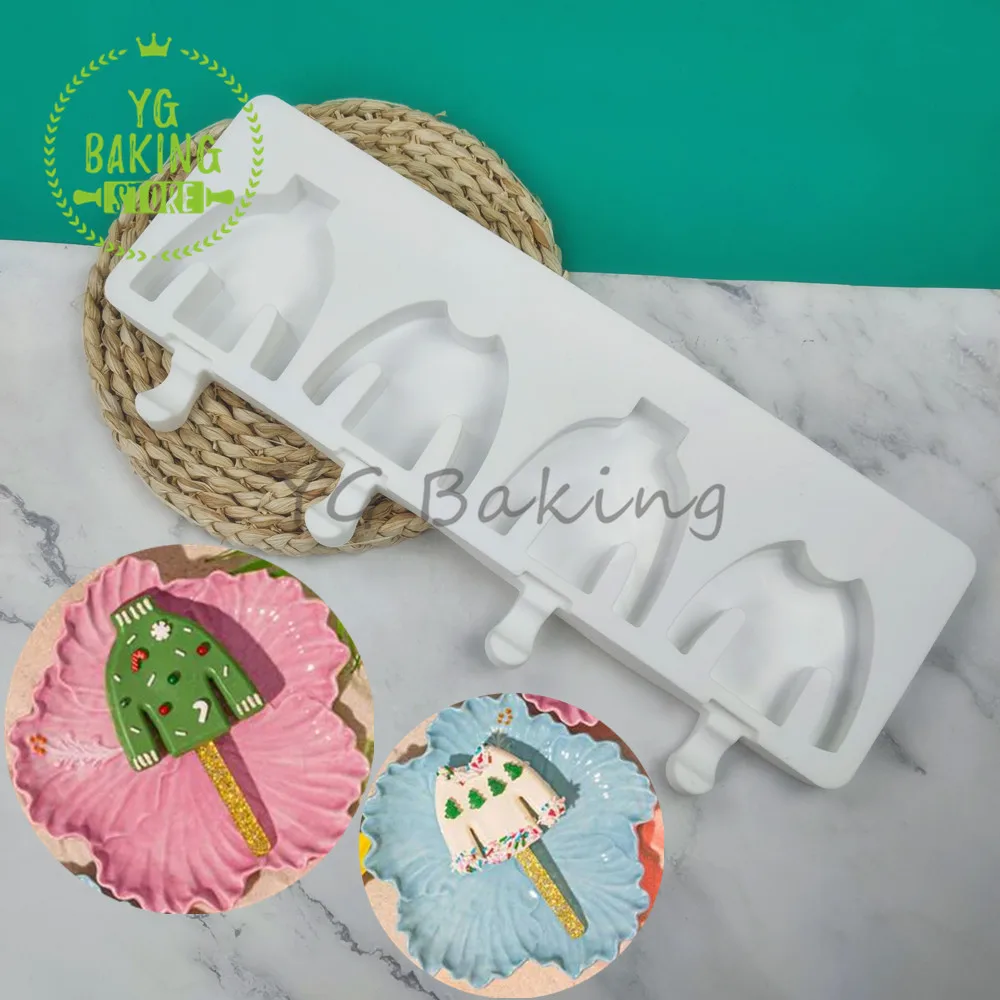 Dorica 4 Cavity Sweather Design Ice Cream Mold DIY Christmas Chocolate Popsicle Mould Cake Decorating Tools Kitchen Bakeware
Dorica 4 Cavity Sweather Design Ice Cream Mold DIY Christmas Chocolate Popsicle Mould Cake Decorating Tools Kitchen Bakeware