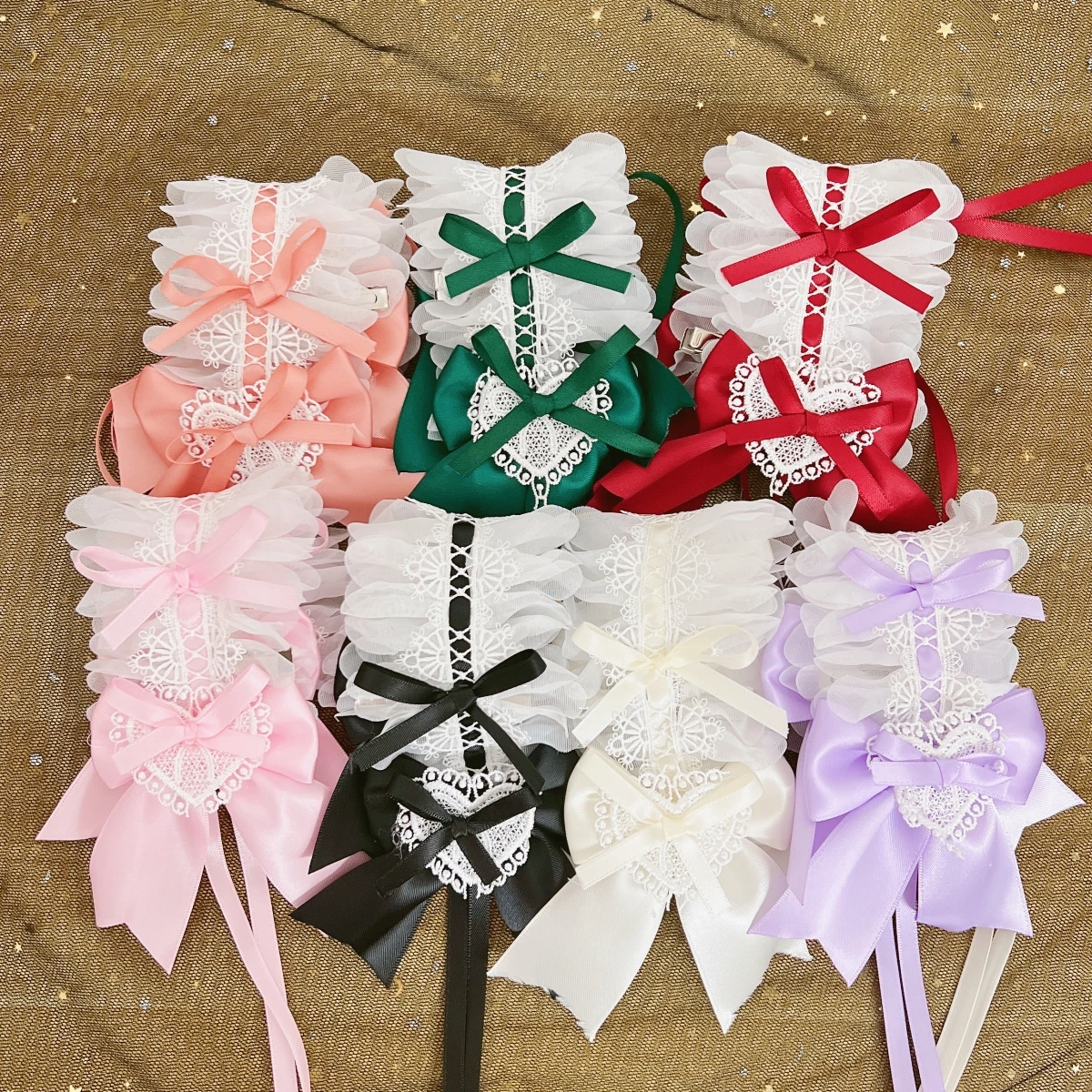 Женский широкий кружевной головной убор в стиле «лолита» с бантом и оборками
Женский широкий кружевной головной убор в стиле «лолита» с бантом и оборками