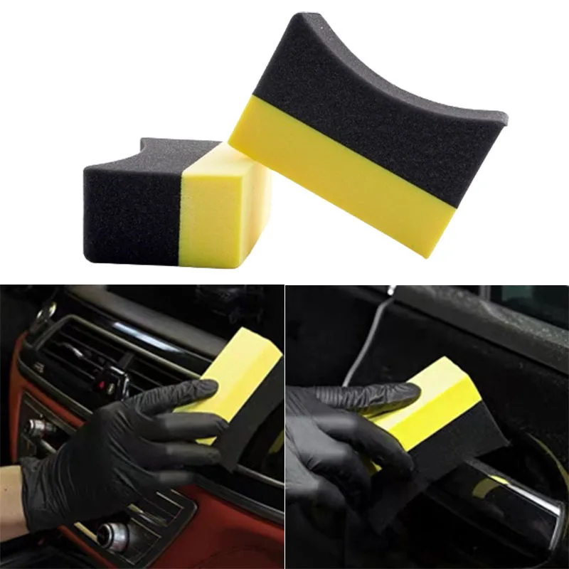 

1/2PCS Car Wheel Cleaning Sponge Tire Wash Wiper Water Suction Sponge Pad Wax Polishing Tyre Brushes Tools Car Wash Accessories