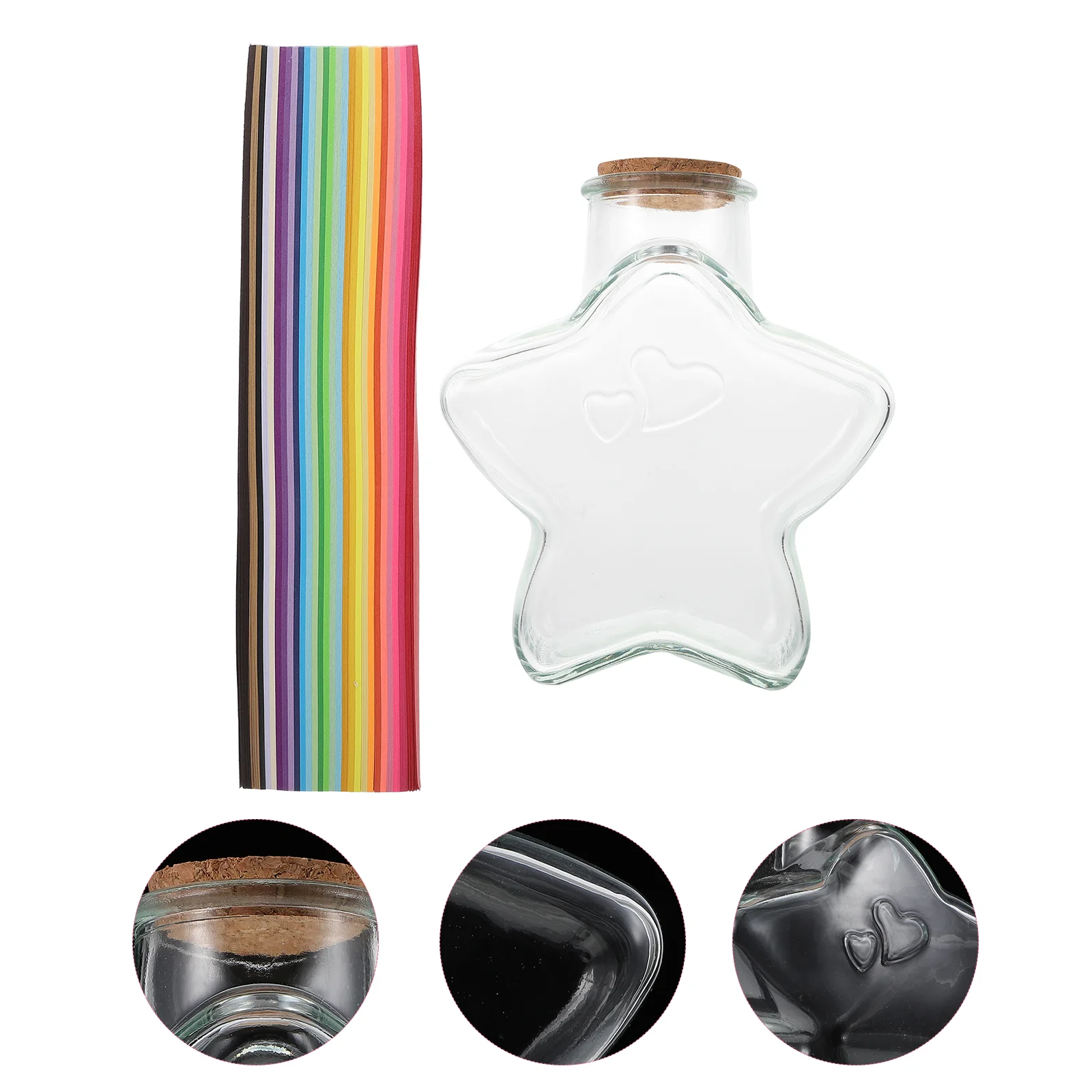 Lucky Star Origami Paper Cork Stoppers Glass Bottles Origami Star Paper Strips Glass Wishing Bottle Clear Jar Mini Bottle
Lucky Star Origami Paper Cork Stoppers Glass Bottles Origami Star Paper Strips Glass Wishing Bottle Clear Jar Mini Bottle