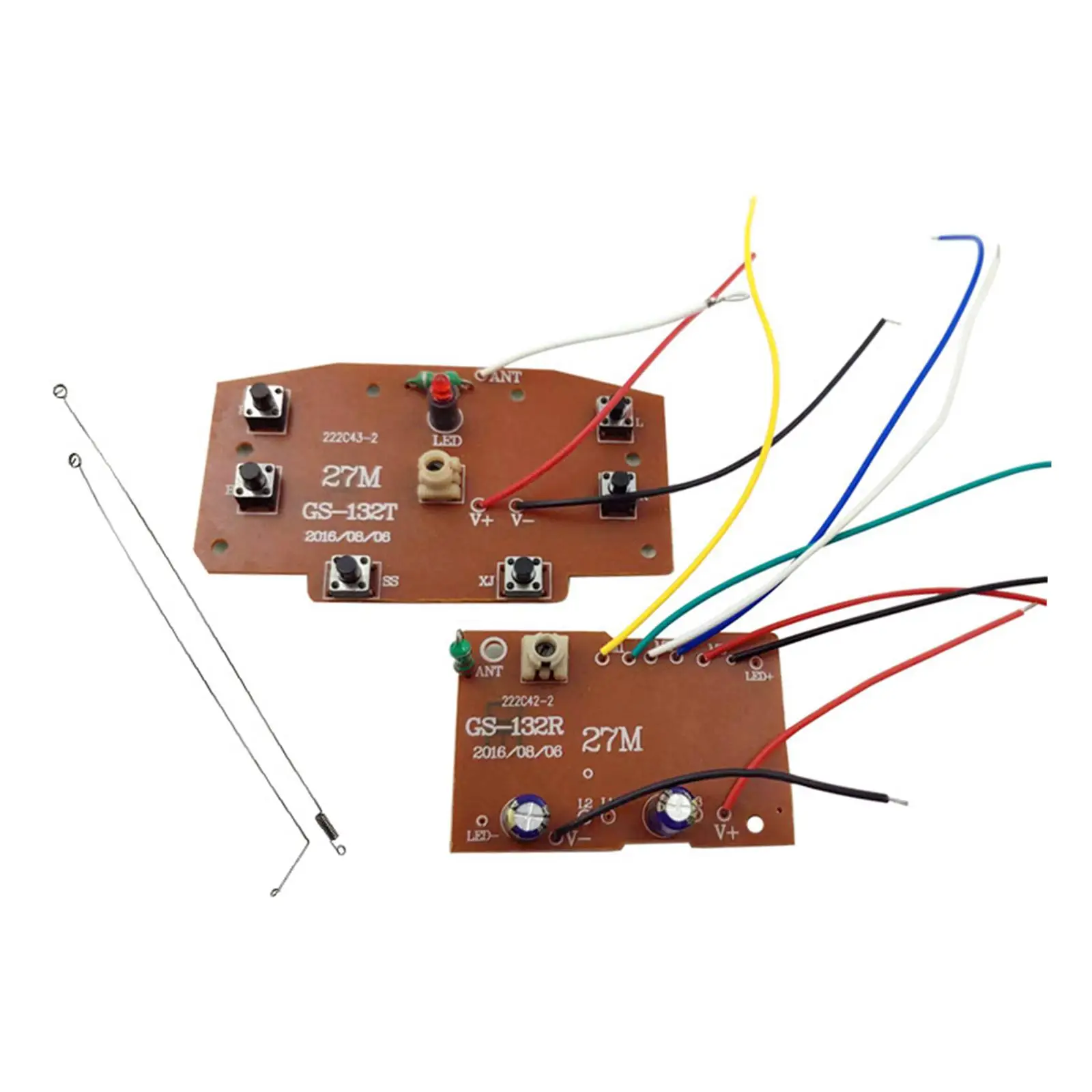 2x Radio and Receiver Board Set 6CH Spare Parts Remote Control 27MHz Circuit PCB for Crawler RC Hobby Car Vehicles Parts DIY
2x Radio and Receiver Board Set 6CH Spare Parts Remote Control 27MHz Circuit PCB for Crawler RC Hobby Car Vehicles Parts DIY