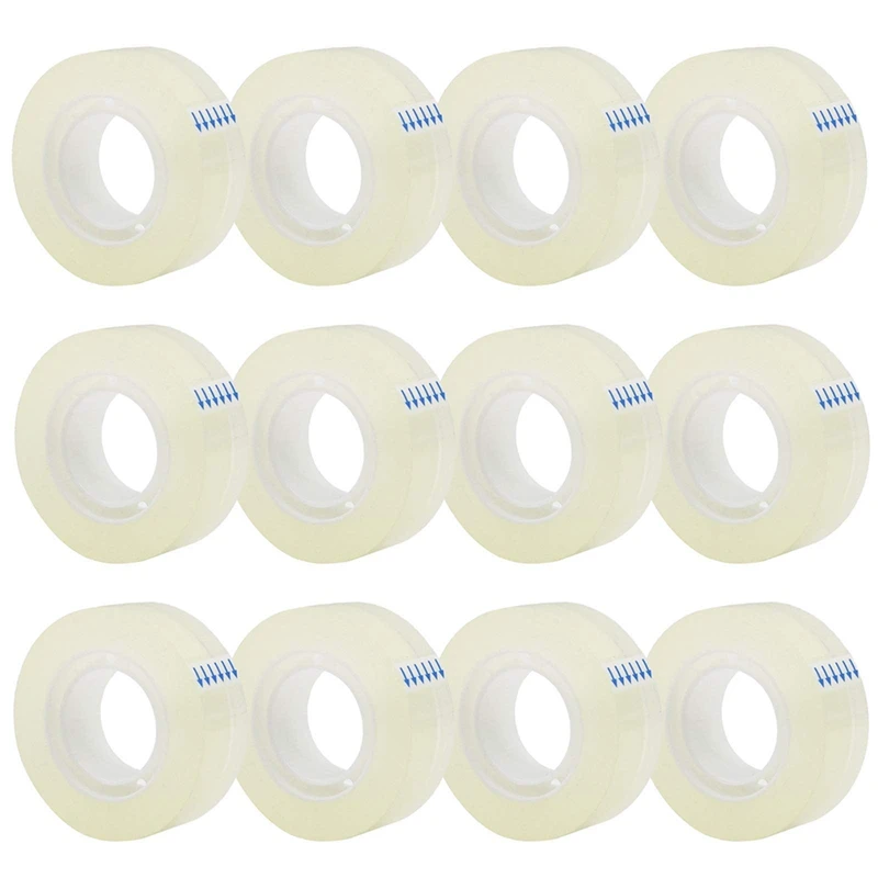 12 X Transparent Glossy Tape Clear Tape, All-Purpose Transparent Glossy Tape For Office, Home, School
12 X Transparent Glossy Tape Clear Tape, All-Purpose Transparent Glossy Tape For Office, Home, School