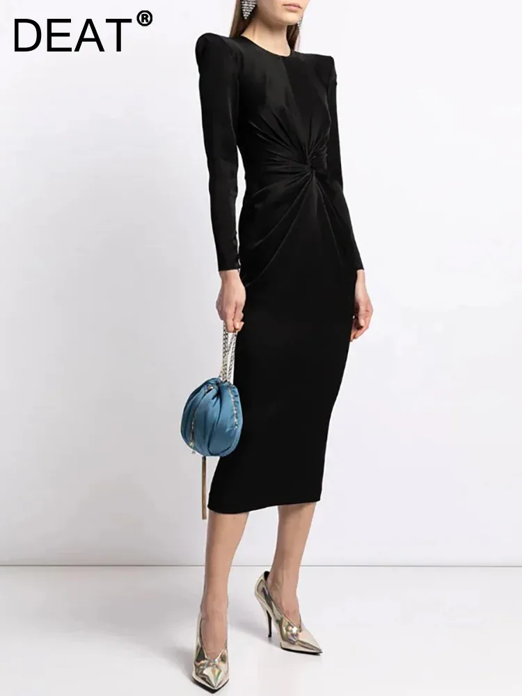 DEAT Elegant Dress O-neck Long Sleeve Zipper Pleated Slim Women's Customized Evening Dresses 2024 Spring New Fashion 13DB4202
DEAT Elegant Dress O-neck Long Sleeve Zipper Pleated Slim Women's Customized Evening Dresses 2024 Spring New Fashion 13DB4202