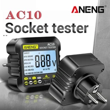 ANENG AC10 Socket Tester Plug Detector Zero Line Plug Polarity Phase Check Phase Detector US/EU Plug Multimeter Digital Tester
ANENG AC10 Socket Tester Plug Detector Zero Line Plug Polarity Phase Check Phase Detector US/EU Plug Multimeter Digital Tester