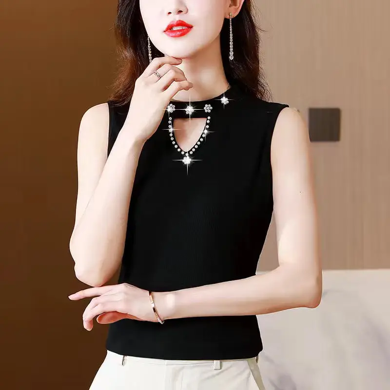Summer New Korean Embroiled Flares Hollow Out Slim Tank Top Solid Women Round Neck Backless Underlay Simple Sleeveless Top 2024
Summer New Korean Embroiled Flares Hollow Out Slim Tank Top Solid Women Round Neck Backless Underlay Simple Sleeveless Top 2024