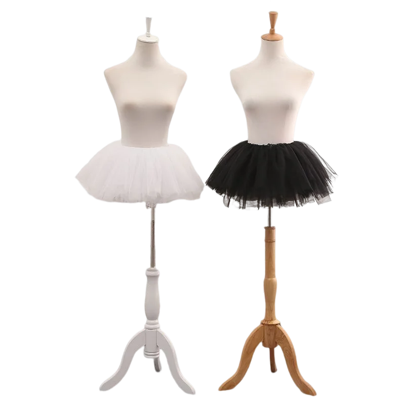 

White Black Puffy Tulle Lolita Underskirt Women Cosplay Ballgown Kids Bridal Boneless Petticoats Tutu Dress